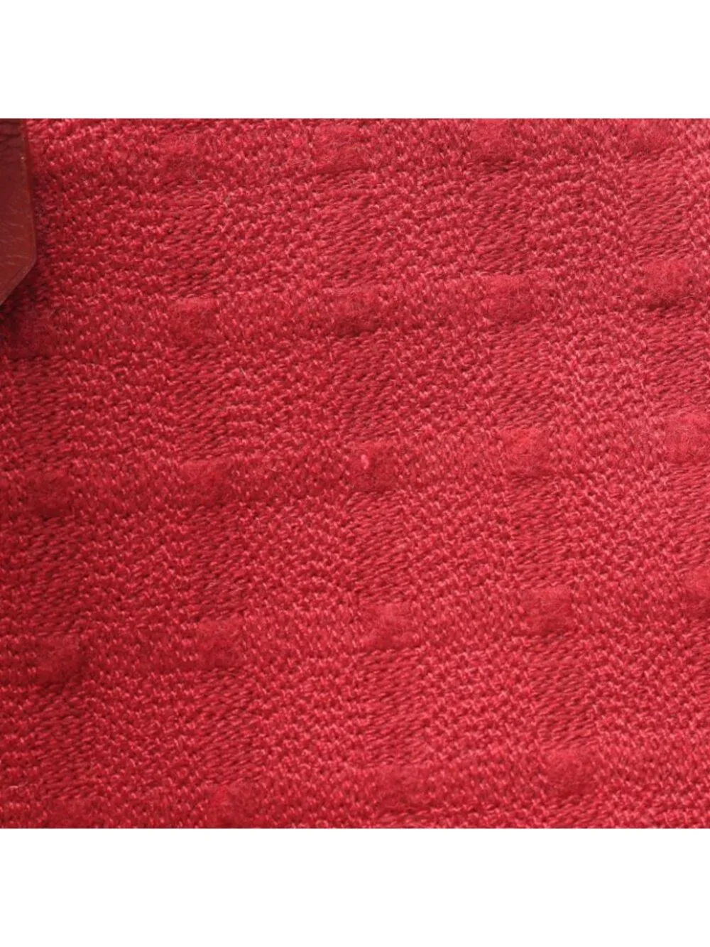 Hermes Handbag Amedaba GM Rouge Canvas Leather